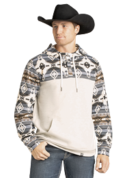 Men's Rock & Roll Aztec Color Block Hoodie