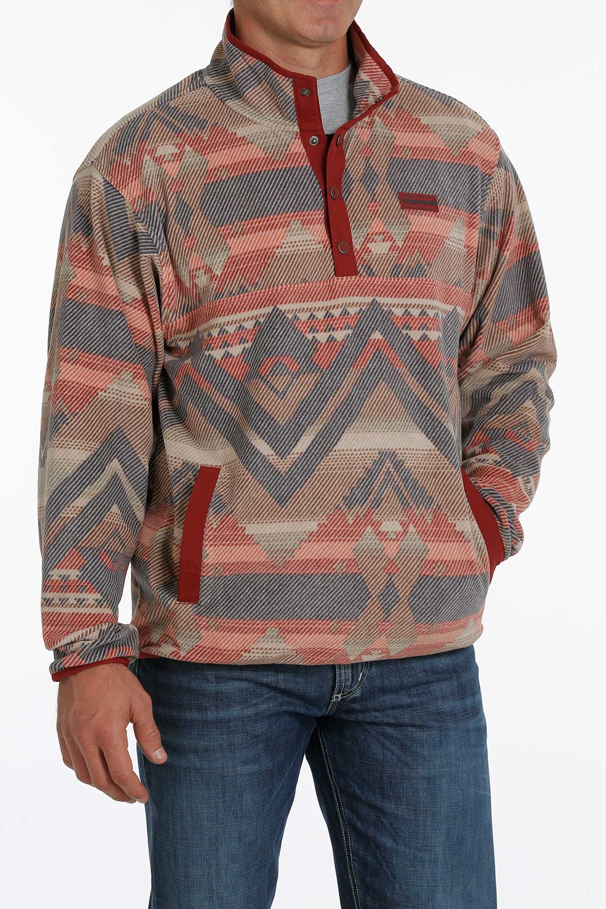 cinch fleece pullover